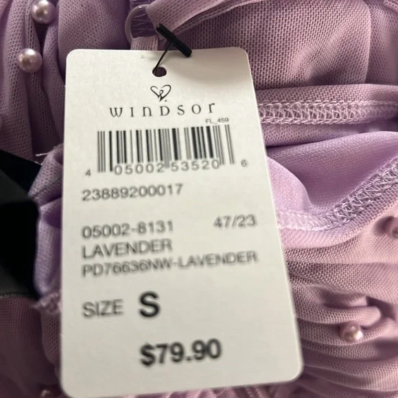 Lavender Pearl-Embellished Dress - Picture 8 of 8